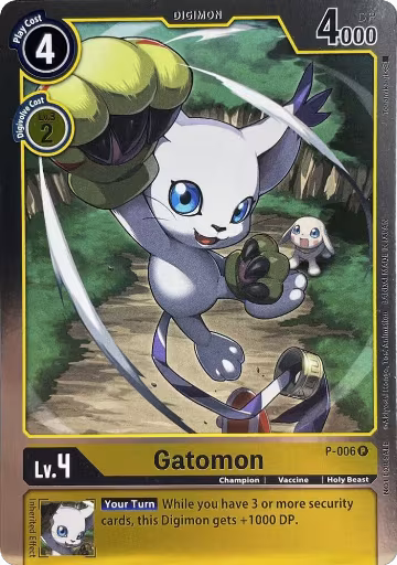 Gatomon - P-006 (P-006 P), Digimon Promotion Cards — Digimon card price
