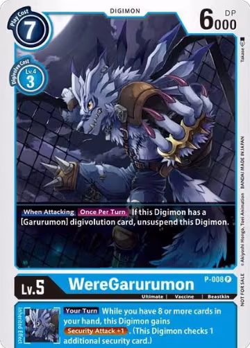 WereGarurumon - P-008 (P-008 P), Digimon Promotion Cards — Digimon card price