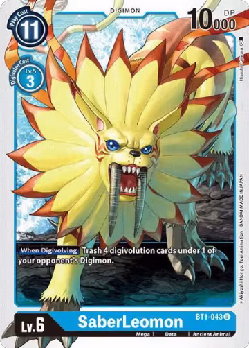 SaberLeomon (BT1-043 U), Release Special Booster 1.0 — Digimon card price