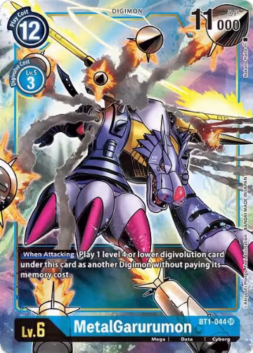 MetalGarurumon - BT1-044 (Alternate Art) (BT1-044 SR), Release Special Booster 1.0 — Digimon card price