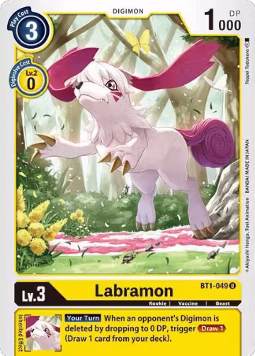 Labramon (BT1-049 U), Release Special Booster 1.0 — Digimon card price