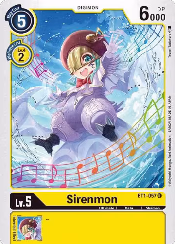 Sirenmon (BT1-057 U), Release Special Booster 1.0 — Digimon card price