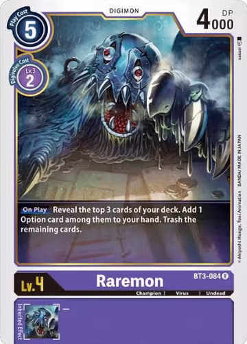 Raremon (BT3-084 R), Release Special Booster 1.0 — Digimon card price