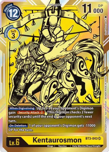 Kentaurosmon (Alternate Art) (BT3-043 SR), Release Special Booster 1.0 — Digimon card price
