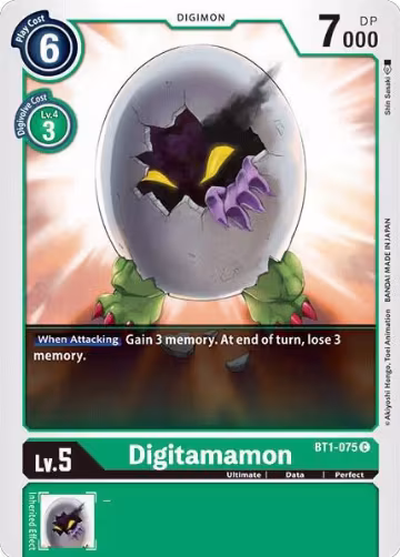 Digitamamon (BT1-075 C), Release Special Booster 1.0 — Digimon card price