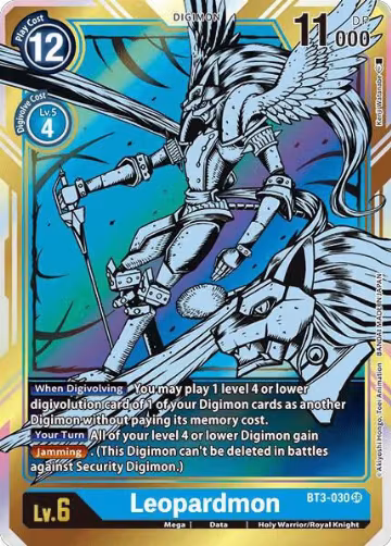 Leopardmon (Alternate Art) (BT3-030 SR), Release Special Booster 1.0 — Digimon card price