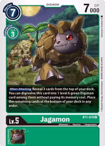 Jagamon (BT1-078 U), Release Special Booster 1.0 — Digimon card price