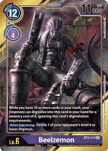 Beelzemon (Alternate Art) (BT2-111 SEC), Release Special Booster 1.0 — Digimon card price