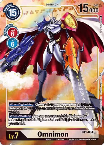 Omnimon (Alternate Art) (BT1-084 SR) — card price
