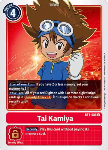 Tai Kamiya - BT1-085 (BT1-085 R), Release Special Booster 1.0 — Digimon card price