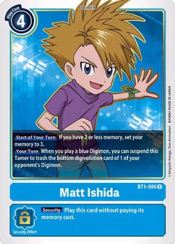 Matt Ishida - BT1-086 (BT1-086 R), Release Special Booster 1.0 — Digimon card price