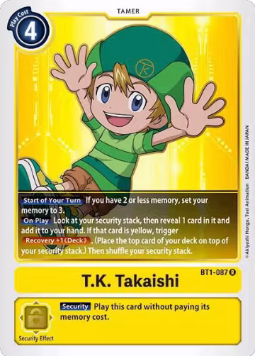 T.K. Takaishi (BT1-087 R), Release Special Booster 1.0 — Digimon card price