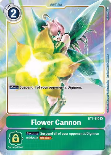 Flower Cannon (Alternate Art) (BT1-110 R), Release Special Booster 1.0 — Digimon card price