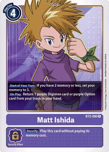 Matt Ishida - BT2-090 (BT2-090 R), Release Special Booster 1.0 — Digimon card price