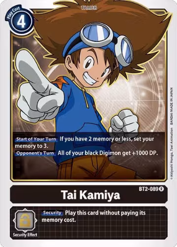 Tai Kamiya - BT2-089 (BT2-089 R), Release Special Booster 1.0 — Digimon card price