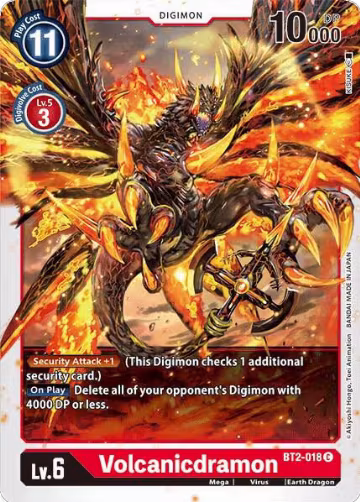 Volcanicdramon (BT2-018 C), Release Special Booster 1.0 — Digimon card price