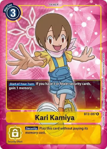 Kari Kamiya (Box Topper) (BT2-087 R), Release Special Booster 1.0 — Digimon card price