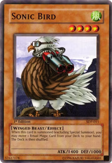 Sonic Bird (SDP-011), Starter Deck: Pegasus — Yu-Gi-Oh! card price