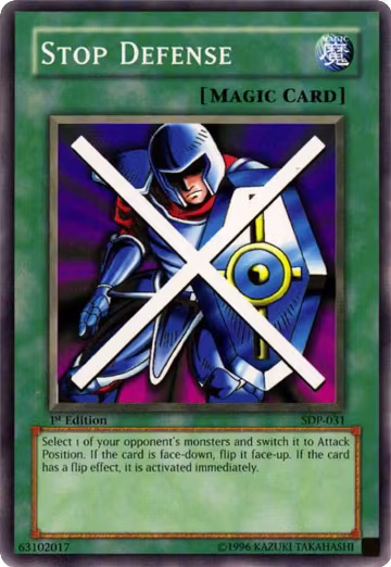 Stop Defense (SDP-031), Starter Deck: Pegasus — Yu-Gi-Oh! card price