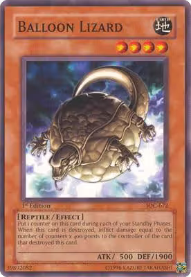 Balloon Lizard (IOC-072), Invasion of Chaos — Yu-Gi-Oh! card price