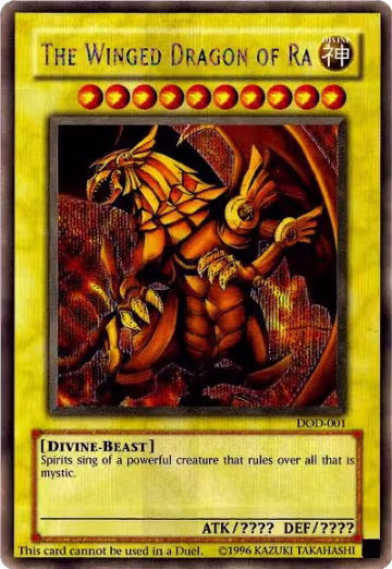 The Winged Dragon of Ra (DOD-001), Dawn of Destiny Xbox — Yu-Gi-Oh! card price