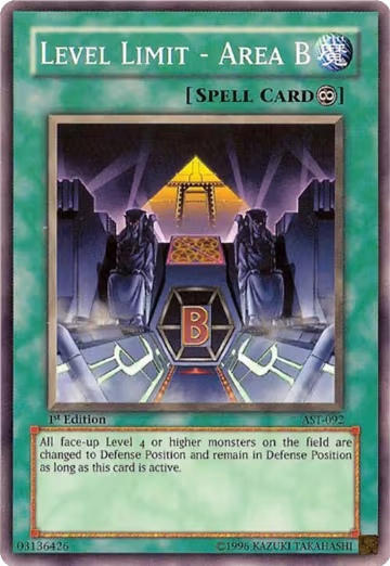 Level Limit - Area B (AST-092), Ancient Sanctuary — Yu-Gi-Oh! card price