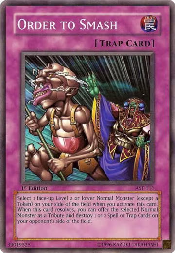Order to Smash (AST-110), Ancient Sanctuary — Yu-Gi-Oh! card price