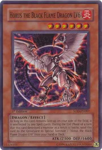 Horus the Black Flame Dragon LV6 (SOD-EN007), Soul of the Duelist — Yu-Gi-Oh! card price