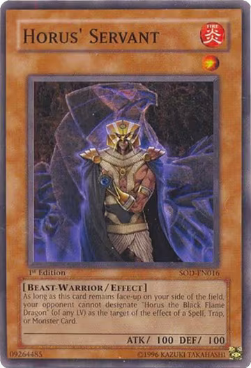 Horus' Servant (SOD-EN016), Soul of the Duelist — Yu-Gi-Oh! card price