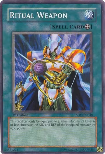 Ritual Weapon (SOD-EN048), Soul of the Duelist — Yu-Gi-Oh! card price