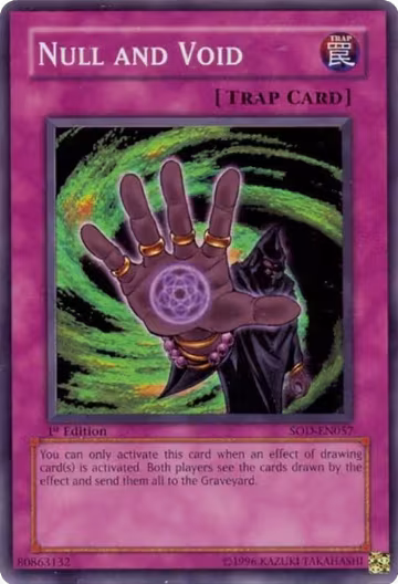 Null and Void (SOD-EN057), Soul of the Duelist — Yu-Gi-Oh! card price