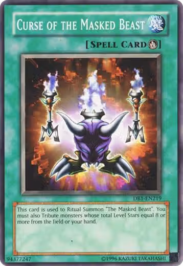 Curse of the Masked Beast (DB1-EN219), Dark Beginning 1 — Yu-Gi-Oh! card price