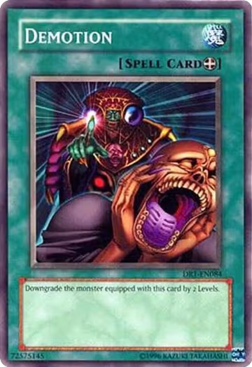 Demotion (DR1-EN084), Dark Revelation Volume 1 — Yu-Gi-Oh! card price