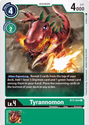 Tyrannomon - BT2-044 (BT2-044 C), Release Special Booster 1.0 — Digimon card price