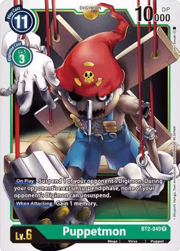 Puppetmon (BT2-049 R), Release Special Booster 1.0 — Digimon card price