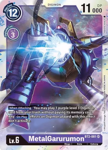 MetalGarurumon - BT2-081 (BT2-081 SR), Release Special Booster 1.0 — Digimon card price