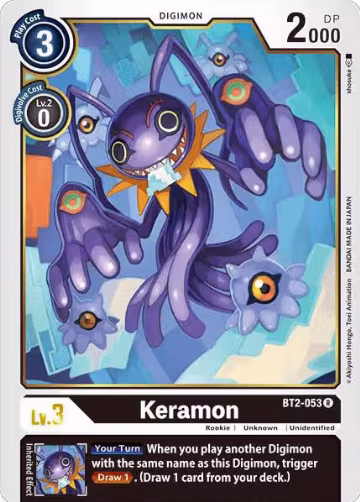 Keramon (BT2-053 R), Release Special Booster 1.0 — Digimon card price