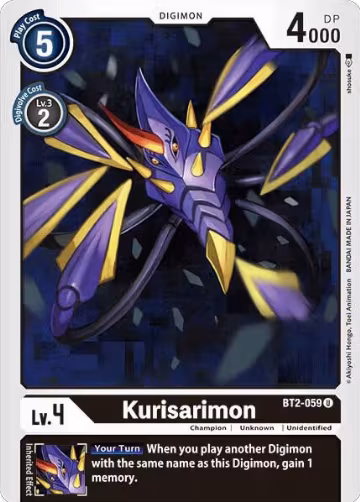 Kurisarimon (BT2-059 U), Release Special Booster 1.0 — Digimon card price
