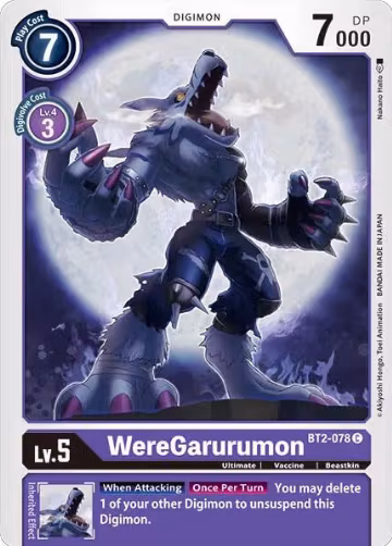 WereGarurumon - BT2-078 (BT2-078 C), Release Special Booster 1.0 — Digimon card price