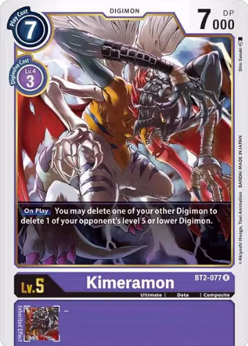 Kimeramon (BT2-077 R), Release Special Booster 1.0 — Digimon card price