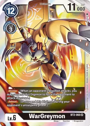 WarGreymon - BT2-065 (BT2-065 SR), Release Special Booster 1.0 — Digimon card price