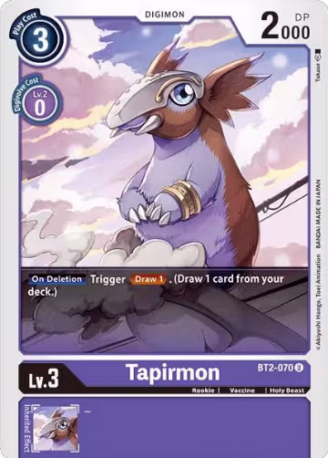 Tapirmon (BT2-070 U), Release Special Booster 1.0 — Digimon card price