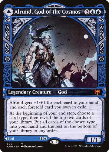 Alrund, God of the Cosmos (Showcase) (302), Kaldheim — Magic card price