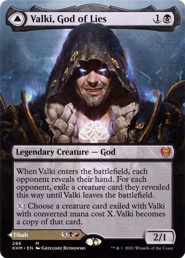 Valki, God of Lies (Borderless) (286), Kaldheim — Magic card price