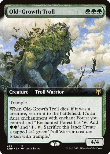 Old-Growth Troll (Extended Art) (365), Kaldheim — Magic card price