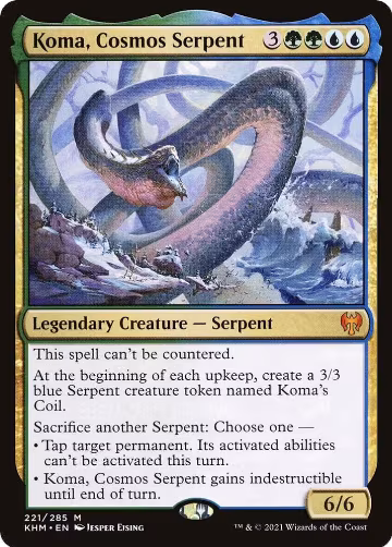 Koma, Cosmos Serpent (221), Kaldheim — Magic card price