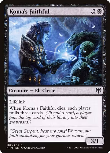 Koma's Faithful (102), Kaldheim — Magic card price