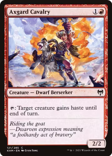 Axgard Cavalry (121), Kaldheim — Magic card price