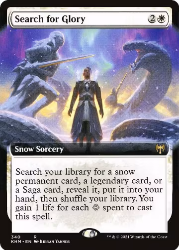 Search for Glory (Extended Art) (340), Kaldheim — Magic card price