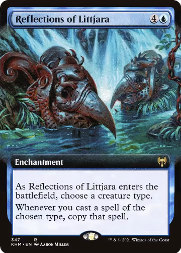 Reflections of Littjara (Extended Art) (347), Kaldheim — Magic card price
